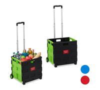 Carrello portaspesa pieghevole verde Cestino portatile Cesto portaoggetti