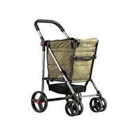 Carrello Portaspesa Rolser Basket Polar 4 Ruote 2 Girevole Pieghevole - Kaki