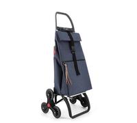 Carrello Portaspesa Rolser Big Tweed 6 Ruote Sube Scala Pieghevole - Marino