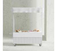 Carrello portatile all'aperto dell'alimento con il baldacchino e le ruote per le vendite dello spuntino del mercato e del