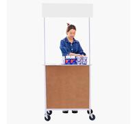 Carrello Portatile con Ruote Carrelli distributivi Ruote, carretto per Cibo da Strada/Hot Dog/Limonata, chiosco Pieghevole organizzatori di Feste, mercati agricoli, organizzazione Eventi