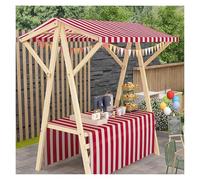 Carrello portatile da esterno per alimenti e vendita al dettaglio, ideale per mercati agricoli e stand concessionari