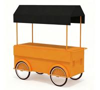 Carrello portatile del venditore dell'alimento con il baldacchino del panno, ampio controsoffitto per la vendita di strada Candy, caffè, bevande, uso commerciale