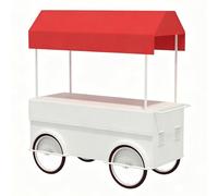 Carrello portatile del venditore dell'alimento con il baldacchino del panno, ampio controsoffitto per la vendita di strada Candy, caffè, bevande, uso commerciale