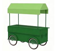 Carrello portatile del venditore dell'alimento con il baldacchino del panno, ampio controsoffitto per la vendita di strada Candy, caffè, bevande, uso commerciale