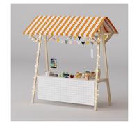 Carrello portatile della stalla del venditore con le ruote, Stand pieghevole del mercato con la tenda per il mercato degli agricoltori, supporto mobile della concessione