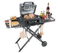 Carrello portatile GFTIME per barbecue Weber, Ninja, Ooni, Blackstone, Nexgrill, Traeger e altre griglie e forni per pizza | Carrello esterno con ruote