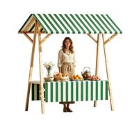 Carrello portatile per alimenti con baldacchino, bancarella pieghevole per venditori, ideale per eventi all'aperto e display di dessert