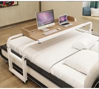 Carrello portatile per computer portatile, altezza e lunghezza regolabili, con ruote, per postazione di lavoro in soggiorno, camera da letto, ospedale