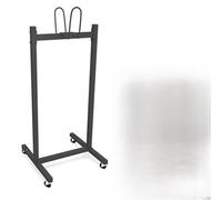 Carrello portatile per fitness - espositore per esercizi a cerchio, supporto per corda per saltare per lezioni di educazione fisica e studi di danza