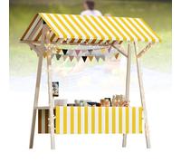 Carrello portatile per gelato, leggero, pieghevole, con tettuccio, ideale per mercati, artigianato, fiere, vendite su strada, dimensioni: 120 x 60 x 200 cm e versatile.