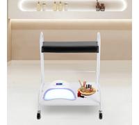 Carrello portatile per pediluvio Carrello per spa Carrello per unghie per salone di bellezza Stazione di stoccaggio per il viso Spa Poggiapiedi per manicure con ruote BIANCO