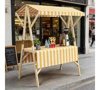 Carrello portatile pieghevole dell'alimento con il baldacchino per le bancarelle e gli eventi all'aperto del mercato
