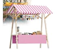 Carrello portatile pieghevole per gelato, leggero, portatile, con tettuccio, perfetto per mercati, fiere, vendite su strada, dimensioni: 120 x 60 x 200 cm