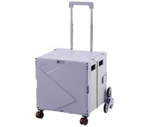 Carrello portatile pieghevole Utili con ruote per salire le scale, 70 l, per viaggi, shopping, ufficio, uso Tscoping maniglia per manovrabilità e praticità senza sforzo