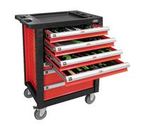 14214858 Carrello porta utensili rosso con 7 cassetti completo di 172 untensili