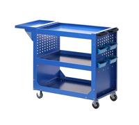 Carrello portautensili a 3 livelli con pannello forato, garage mobile per riparazione auto, deposito attrezzi su ruote (77,5 x 39,5 x 76,5 cm)