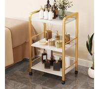 Carrello portautensili a 3 livelli, organizer mobile con ruote, per bagno, ufficio, officina, facile da montare, ripiani durevoli, design versatile
