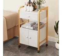 Carrello portautensili a 3 ripiani, organizer mobile per bagno, ufficio, officina, facile da montare, mensole, design a rotolamento