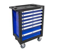 CARRELLO PORTAUTENSILI A 7 CASSETTI SENZA UTENSILI BLU JBM 53768 CON CHIUSURA
