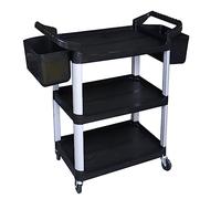 Carrello portautensili con 3 ripiani, carrello di servizio multiuso, banco da lavoro mobile per meccanici, organizer per dettagli auto