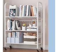 Carrello portautensili con ruote a 360°, libreria mobile e scaffale estraibile, elegante organizer multifunzionale per la casa