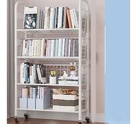 Carrello portautensili con ruote a 360°, libreria mobile e scaffale estraibile, elegante organizer multifunzionale per la casa