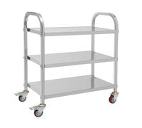 Carrello portautensili con Ruote Multiuso in Acciaio Inossidabile per impieghi gravosi Ruote di Servizio industriali Fase Rotazione a 3 Ripiani bloccaggio 30 * 16 * 33 Pollici Cucina c