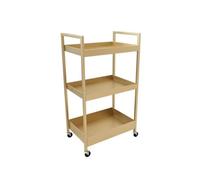 Carrello portautensili da cucina dorato - Scaffale mobile per salone di bellezza nail art e composizioni floreali - Design elegante in ferro su ruote