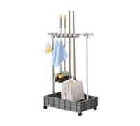 Carrello Portautensili For La Pulizia Con Supporto Da Pavimento, Gancio For For Mocio, Scopa, E Prodotti For(4tow5hooks)