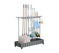 Carrello Portautensili For La Pulizia Con Supporto Da Pavimento, Gancio For For Mocio, Scopa, E Prodotti For(8tow10hooks)