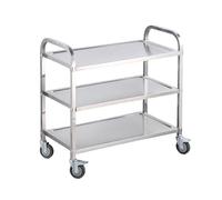 Carrello portautensili in acciaio inossidabile, carrello da cucina per impieghi gravosi a 3 livelli, carrello da officina mobile commerciale 3-layer 95 * 50 * 93cm