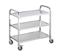 Carrello portautensili in acciaio inox a 3 ripiani, per ristoranti, catering e hotel, di grado commerciale, 95 x 50 x 93 cm, design versatile e durevole