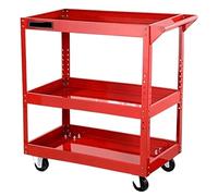 Carrello portautensili in metallo a 3 livelli aggiornato con ruote per meccanici e riparazioni auto Carrello di servizio in acciaio resistente per l'organizzazione del garage