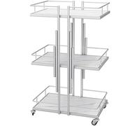 Carrello portautensili in metallo, con 3 ripiani con ruote bloccabili per Beauty Spa, cosmetologia, tatuaggi, manicure e strumenti per il viso