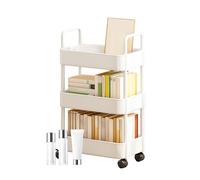 Carrello portautensili mobile, a 3/4 ripiani, con manico e ruote, organizer multifunzionale per cucina, soggiorno, garage