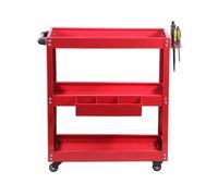 Carrello portautensili mobile a 3 livelli con piastra e ganci appesi, organizer multiuso da lavoro per garage, officina e autolavaggio