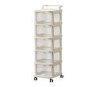 Carrello portautensili mobile con ruote, armadietto portaoggetti a isola da cucina multistrato, carrello con cassetti trasparenti, rack rimovibile per bagno e lavanderia
