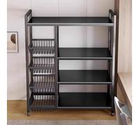 Carrello portautensili mobile regolabile a 4 livelli per garage, cucina e organizzazioneDurevole scaffale versatile su ruote