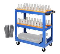 Carrello Portautensili Officina con ruote, carrello a 3 livelli, supporto mobile per il trasferimento con ruote, organizer di grande capacità per garage, magazzino, macchina