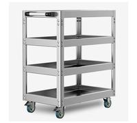 Carrello portautensili resistente, carrello portautensili in acciaio inox con ruote, grande capacità organizer meccanico per garage e officina
