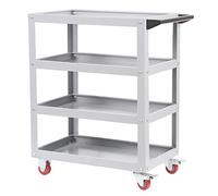 Carrello portautensili resistente con ripiano a 4 livelli, carrello di servizio commerciale per garage, magazzino, officina e organizzazione di officine