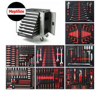 Carrello Portautensili XXL 8 Cassetti Con Inserti Riempito Di Utensili
