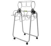 Carrello Portavasi 3 Cestini in Acciaio con Ruote Agrati Flortì Grigio