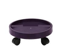 Carrello portavasi con Ruote - Ampio Supporto Mobile per Piante, Adatto per Uso Interno/Esterno, con Vassoio per vasi, 28 cm, Marrone, per spostare Le Piante in Modo Facile e Comodo.