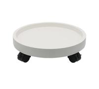 Carrello portavasi con Ruote - Carrello portavasi Mobile Adatto a Grandi vasi di Fiori, Supporto per Piante, Adatto per Uso Interno/Esterno, Vassoio portavasi Bianco da 22 cm.