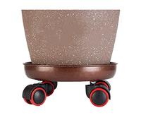 Carrello portavasi con ruote, Portapiante regolabile in ferro con ruote for vasi da interni ed esterni 13-19 pollici multicolore(Brown,42cm/16.5in)