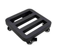Carrello portavasi con ruote, Supporto for piante quadrato in ferro con ruote for uso interno ed esterno - Bianco e nero 25-45 cm(Black,35cm)