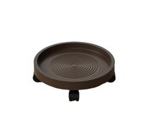 Carrello portavasi con Ruote - Supporto per vasi da Fiori da Interno da 36 cm - Carrello portavasi Multifunzionale per Giardinaggio Domestico - Facile da spostare Piante in Vaso (Marrone)