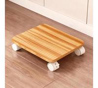 Carrello portavasi for fiori, portavasi in legno con rulli, supporto for rulli dotato di rotazione a 360°, carrello resistente all'umidità e ad alta portata, adatto for cortili esterni(Yellow)